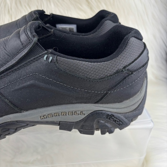 Merrell Black Slip-On Loafers with Elastic Goring - Picture 4 of 11